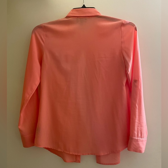 Sheer salmon blouse with studded collar - Picture 3 of 6